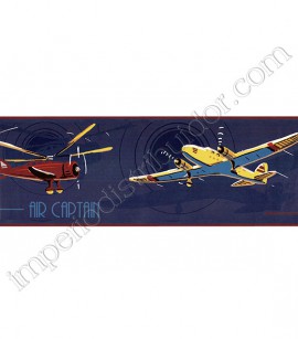 PÁG. 026 - Faixa Vinílica Decorativa Friends Forever (Americano) - Aviões e Helicópteros (Tons de Azul/ Vermelho/ Colorido)