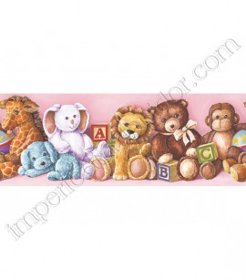 PÁG. 032 - Faixa Vinílica Decorativa Friends Forever (Americano) - Brinquedos de Bebê (Rosa/ Colorido)