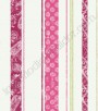 PÁG. 069 - Papel de Parede Vinílico Disney York (Americano) - Listras Estampadas (Rosa Pink/ Verde/ Branco)