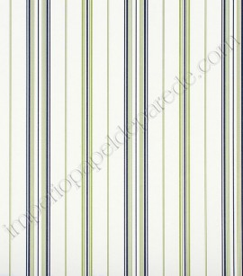 PÁG. 07 - Papel de Parede Vinílico Classic Stripes (Americano) - Listras Finas (Azul Marinho/ Verde/ Branco)