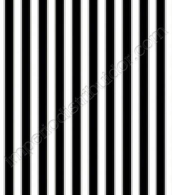 PÁG. 08 - Papel de Parede Vinílico Ashford Stripes (Americano) - Listras (Preto/ Branco/ Prata)