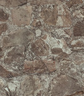 PÁG. 09 - Papel de Parede Vinílico Rustic Country (Americano) - Imitação Pedras (Tons de Marrom/ Detalhes com Leve Brilho Glitter)