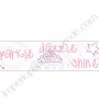 PÁG. 096 - Faixa Vinílica Decorativa Peek-a-Boo (Americano) - Princesa (Rosa/ Gelo/ Lilás/ Detalhes com Brilho)