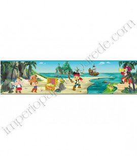 PÁG. 107 - Faixa Vinílica Decorativa Disney York II (Americano) - Jake e os Piratas da Terra do Nunca (Colorido)