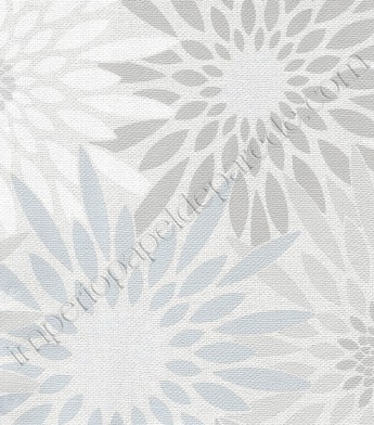 PÁG. 13 - Papel de Parede Vinílico Imagine 2 (Italiano) - Floral Estilizado (Tons de Azul/ Tons de Bege Acinzentado/ Off-White/ Detalhes com Brilho Perolado)