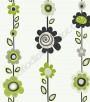 PÁG. 132 - Papel de Parede Vinílico Girl Power (Americano) - Floral (Tons de Verde/ Preto/ Branco/ Prata/ Detalhes Metálicos)