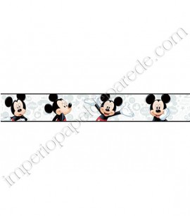 PÁG. 135 - Faixa Vinílica Decorativa Disney York II (Americano) - Mickey Mouse (Preto/ Branco/ Cinza/ Vermelho)