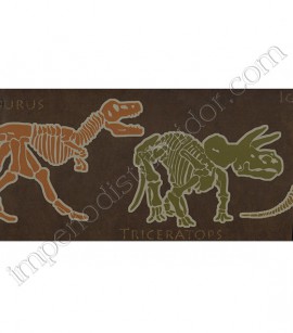 PÁG. 139 - Faixa Vinílica Decorativo Friends Forever (Americano) - Mundo dos Dinossauros (Marrom/ Colorido)