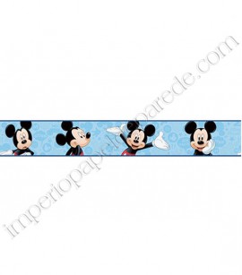 PÁG. 141 - Faixa Vinílica Decorativa Disney York II (Americano) - Mickey Mouse (Tons de Azul/ Colorido)