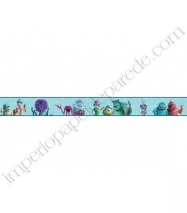 PÁG. 146 - Faixa Vinílica Decorativa Disney York II (Americano) - Monstros S.A (Tons de Azul/ Colorido)
