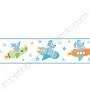 PÁG. 160 - Faixa Vinílica Decorativa Peek-a-Boo (Americano) - Cachorrinho Astronauta (Tons de Azul/ Branco/ Colorido)