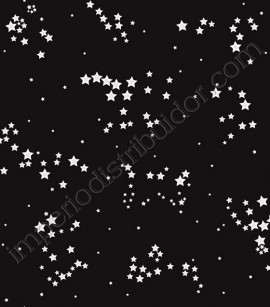 PÁG. 23 - Papel de Parede Vinílico Candice Kids (Americano) - Constelação (Preto/ Branco/ Brilha no Escuro)