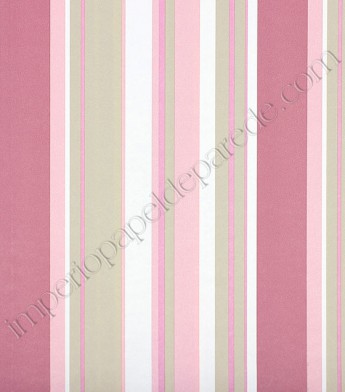 PÁG. 26 - Papel de Parede Vinílico Classic Stripes (Americano) - Listras (Tons de Rosa/ Bege/ Branco)