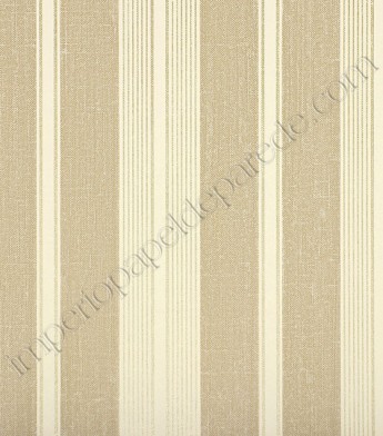 PÁG. 30 - Papel de Parede Vinílico Classic Stripes (Americano) - Listras com Imitação de Textura (Tons de Bege/ Detalhes com Brilho Dourado)