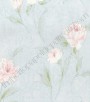 PÁG. 35 - Papel de Parede Vinílico Fragrant Roses (Chinês) - Desenho Floral (Azul/ Rosa/ Verde)