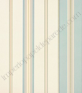 PÁG. 36 - Papel de Parede Vinílico Classic Stripes (Americano) - Listras (Verde Acinzentado/ Tons de Bege/ Detalhes com Brilho)