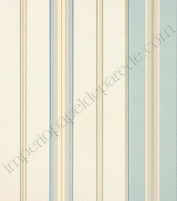 PÁG. 36 - Papel de Parede Vinílico Classic Stripes (Americano) - Listras (Verde Acinzentado/ Tons de Bege/ Detalhes com Brilho)