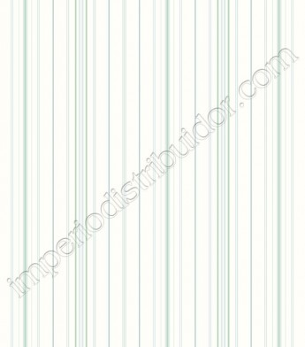 PÁG. 41 - Papel de Parede Vinílico Ashford Stripes (Americano) - Listras (Tons de Azul Claro/ Verde Menta)