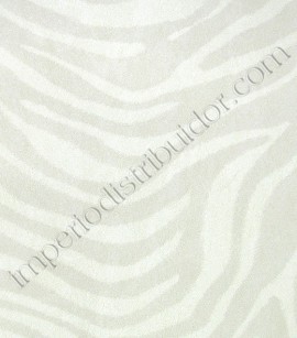 PÁG. 42 - Papel de Parede Vinílico Roberto Cavalli Home (Italiano) - Imitação Pele Zebra (Off-White/ Branco Perolado/ Detalhe com Brilho)
