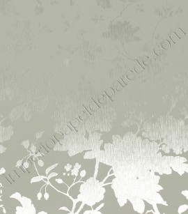 PÁG. 46 - Papel de Parede Vinílico Bright Wall (Americano) - Silhueta Floral (Cinza Claro/ Prata)