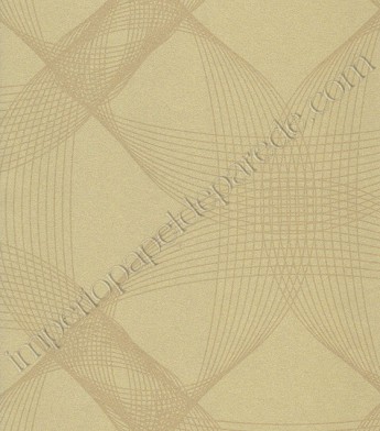 PÁG. 48 - Papel de Parede Vinílico Cool (Italiano) - Geométrico Moderno (Dourado/ Tom Esverdeado)