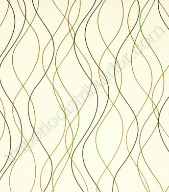 PÁG. 51 - Papel de Parede Vinílico Tropical Texture (Chinês) - Linhas (Tons de Verde/ Laranja/ Creme)