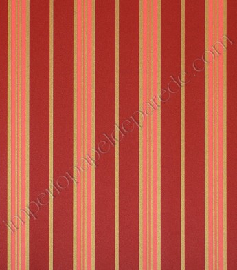 PÁG. 53 - Papel de Parede Vinílico Classic Stripes (Americano) - Listras (Tons de Vermelho/ Dourado)