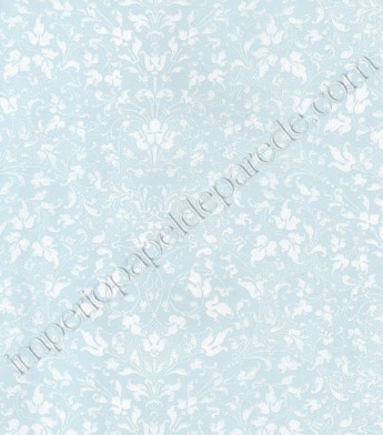 PÁG. 55 - Papel de Parede Vinílico Fragrant Roses (Chinês) - Folhinhas (Azul/ Branco)