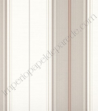 PÁG. 65 - Papel de Parede Vinílico Classic Stripes (Americano) - Listras (Tons de Marrom/ Bege Claro Acinzentado)