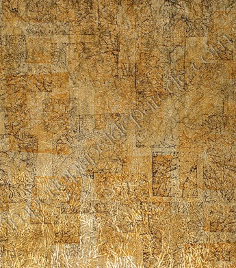 PÁG. 66 - Papel de Parede Vinílico Bright Wall (Americano) - Efeito Craquelado (Dourado/ Laranja/ Leve Preto/ Detalhes com Brilho Metálico)