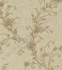 PÁG. 67 - Papel de Parede Vinílico Vinci (Italiano) - Floral em Relevo (Bege/ Caramelo/ Detalhes com Brilho Glitter Dourado)