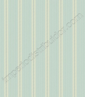 PÁG. 76 - Papel de Parede Vinílico Ashford Stripes (Americano) - Listras (Bege/ Marrom/ Tons de Azul)