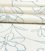 Papel de Parede Floral Azul e Creme - Coleção Italian Select (Sprint) - Vinílico Lavável