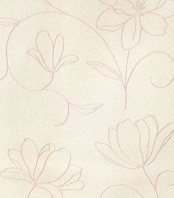 Papel de Parede Floral Tons de Rosa - Coleção Italian Select (Sprint) - Vinílico Lavável