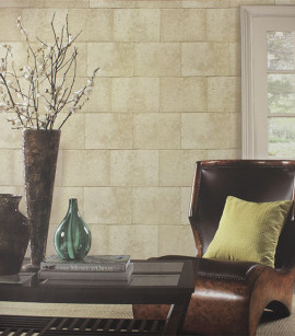 PÁG. 01 - Papel de Parede Vinílico Modern Rustic (Americano) - Ardosia (Tons de Bege)