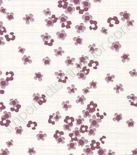 PÁG. 01 - Papel de Parede Vinílico Vanity (Italiano) - Flores (Pérola/ Roxo/ Lilás/ Detalhes Metálicos)