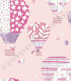 PÁG. 037 - Papel de Parede Infantil Vinílico Peek-a-Boo (Americano) - Xadrez (Rosa/ Lilás/ Verde)