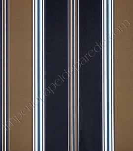 PÁG. 02 - Papel de Parede Vinílico Classic Stripes (Americano) - Listras (Marrom/ Tons de Azul/ Branco)