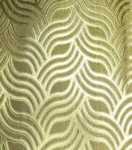 PÁG. 02 - Papel de Parede Vinílico Enchantment (Americano) - Ondas (Dourado/ Detalhes Dourado Metálico)