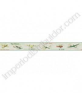 PÁG. 022 - Faixa Vinílica Decorativa Friends Forever (Americano) - Aviões e Helicópteros (Verde Escuro/ Bege/ Colorido)