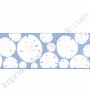 PÁG. 023 - Faixa Vinílica Bistrô (Americano) para Papel de Parede - Bolachas do Mar (Azul/Branco) - Leve Brilho