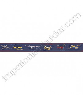 PÁG. 026 - Faixa Vinílica Decorativa Friends Forever (Americano) - Aviões e Helicópteros (Tons de Azul/ Vermelho/ Colorido)