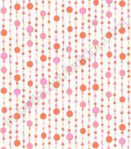 PÁG. 03 - Papel de Parede Vinílico Candice Kids (Americano) - Cortina de Cristais (Rosa/ Laranja)