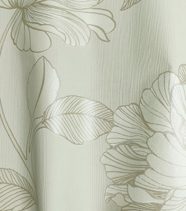 PÁG. 03 - Papel de Parede Vinílico Enchantment (Americano) - Floral (Creme/ Branco/ Bege/ Detalhes Perolados)