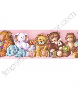 PÁG. 032 - Faixa Vinílica Decorativa Friends Forever (Americano) - Brinquedos de Bebê (Rosa/ Colorido)
