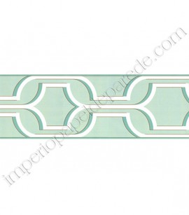 PÁG. 033 - Faixa Vinílica Bistrô (Americano) para Papel de Parede - Desenho (Azul/Branco)