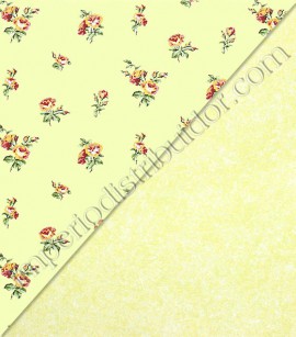 PÁG. 04 - Papel de Parede Vinílico English Florals (Inglês) - Flores Miúdas (Tons de Amarelo/ Vermelho)