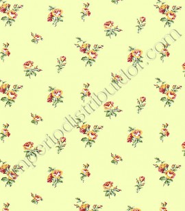 PÁG. 04 - Papel de Parede Vinílico English Florals (Inglês) - Flores Miúdas (Tons de Amarelo/ Vermelho)