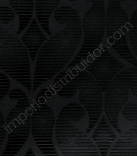 PÁG. 04 - Papel de Parede Vinílico Milano City (Italiano) - Arabesco Estilizado (Preto/Detalhes Metálicos)