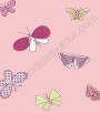 PÁG. 041 - Papel de Parede Vinílico Girl Power (Americano) - Borboletas (Rosa/ Borboletas Coloridas)